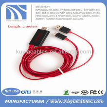 2M MHL Micro USB HDMI Cable HDTV for Samsung Galaxy S3 i9300 Note 2